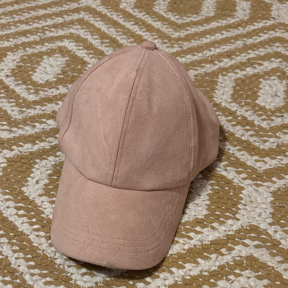Free People pale pink felt baseball cap